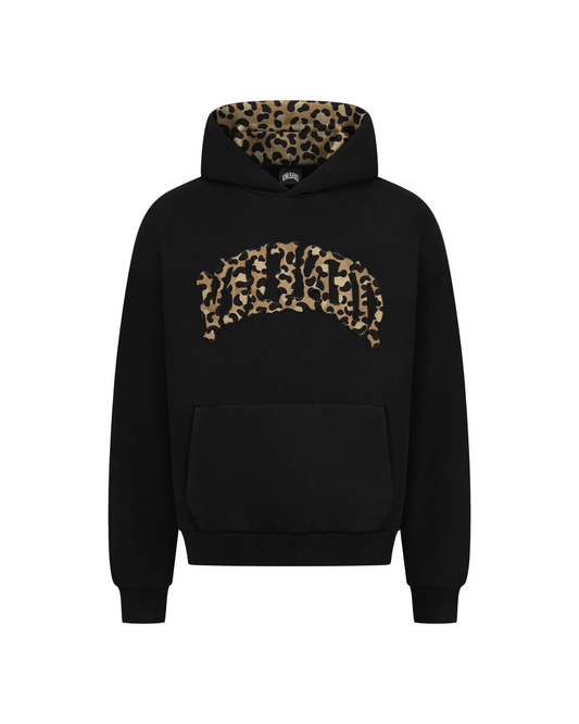 BLACK LEOPARD HOODIE